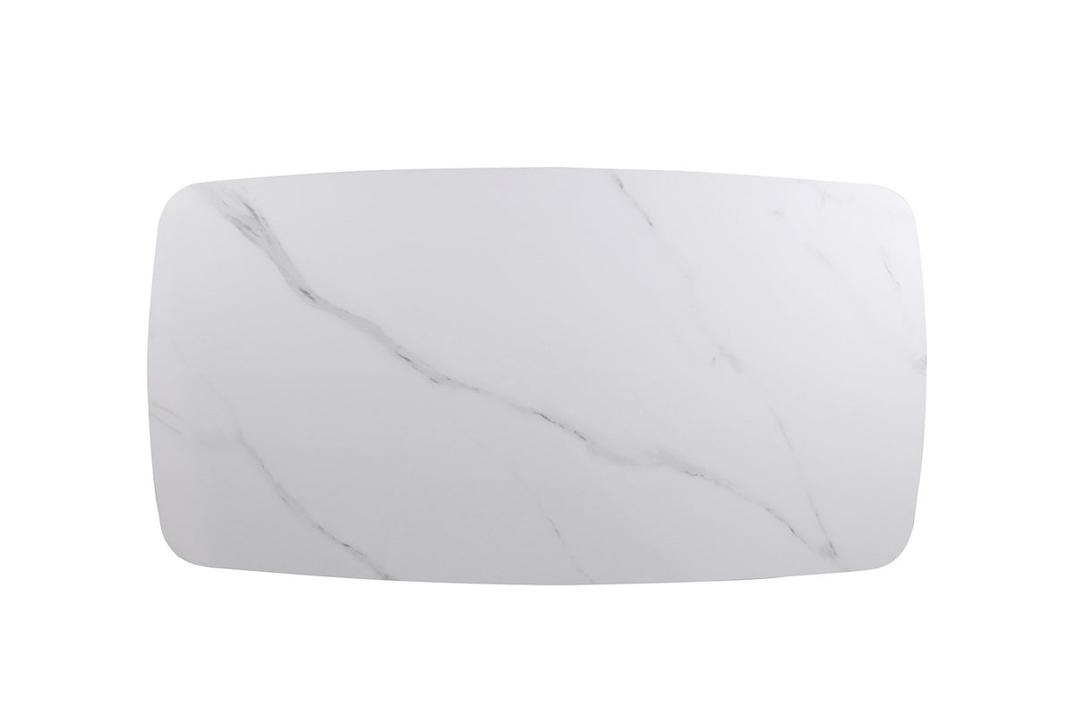 Rousseau - Salontafel Apollo 130 cm Deens Ovaal Steen Wit - 45x130x70cm
