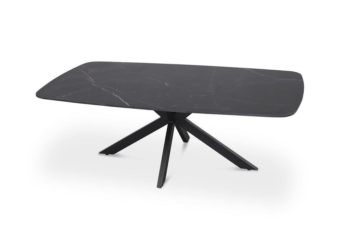 Rousseau - Salontafel Apollo 130 cm Deens Ovaal Steen Zwart - 45x130x70cm