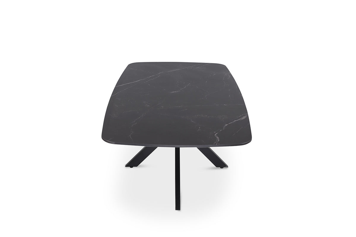 Rousseau - Salontafel Apollo 130 cm Deens Ovaal Steen Zwart - 45x130x70cm