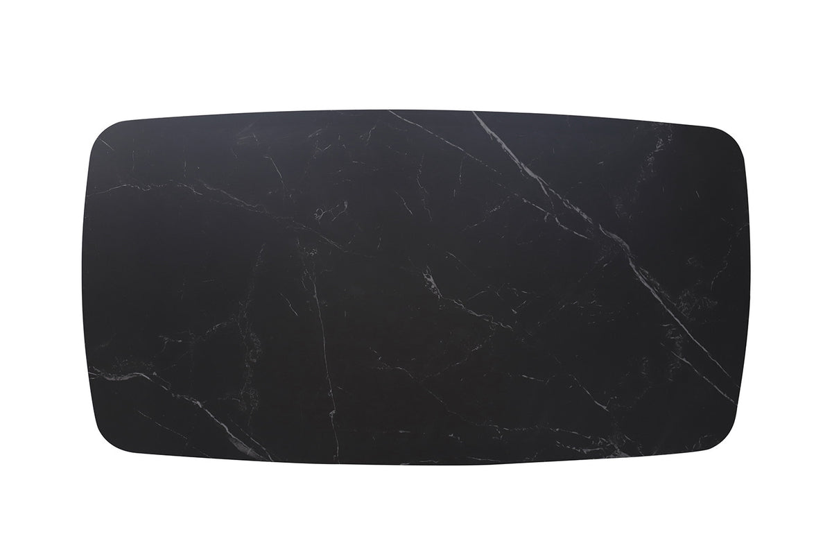 Rousseau - Salontafel Apollo 130 cm Deens Ovaal Steen Zwart - 45x130x70cm