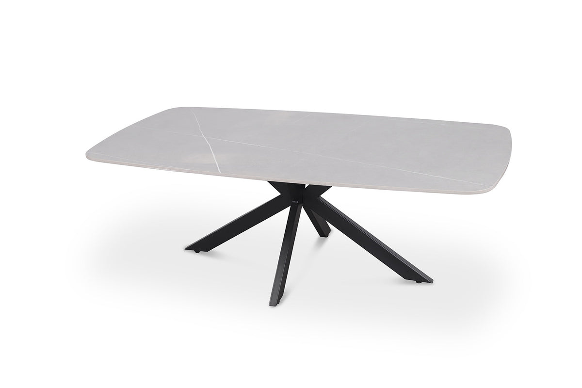 Rousseau - Salontafel Apollo 130 cm Deens Ovaal Steen Grijs - 45x130x70cm