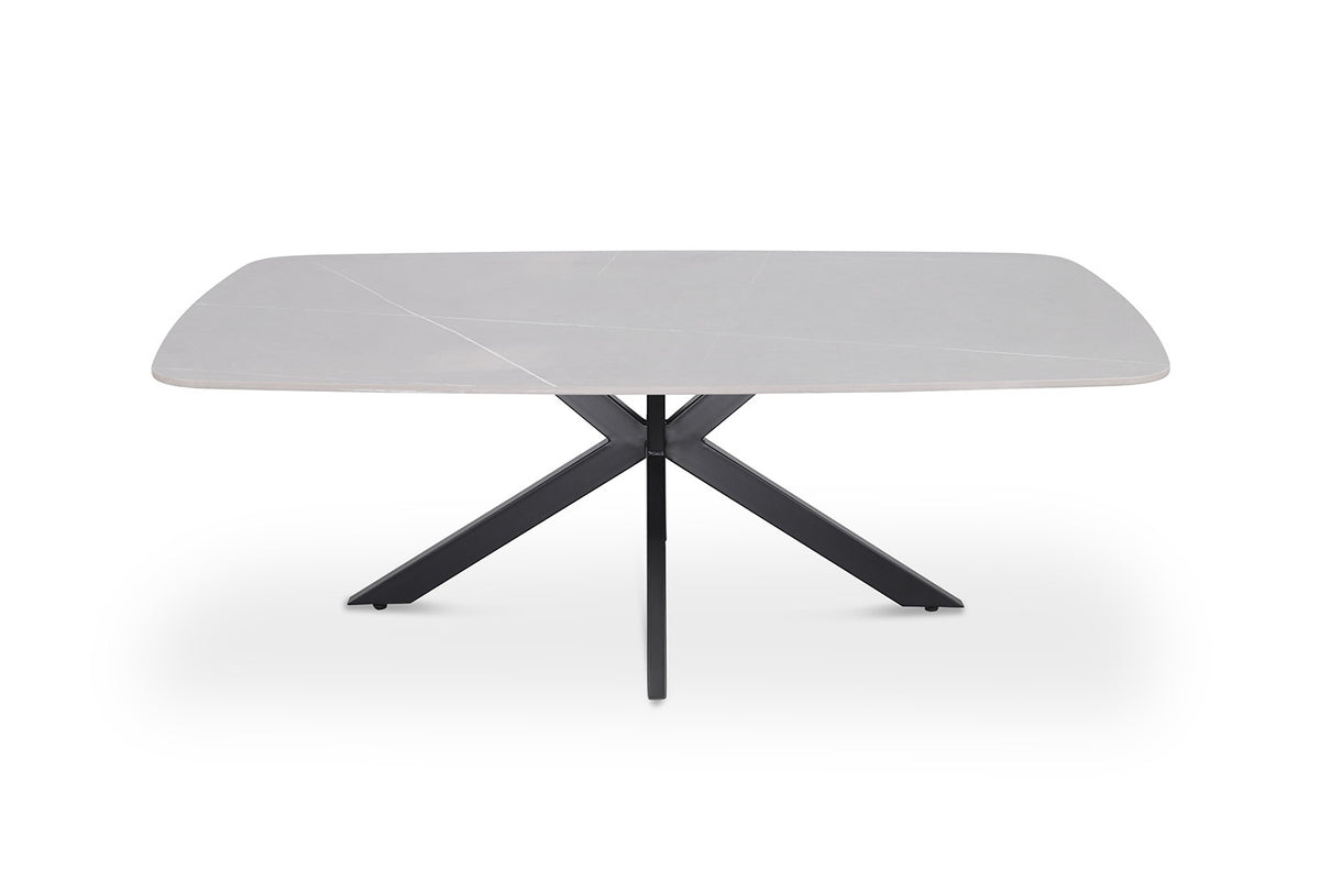 Rousseau - Salontafel Apollo 130 cm Deens Ovaal Steen Grijs - 45x130x70cm