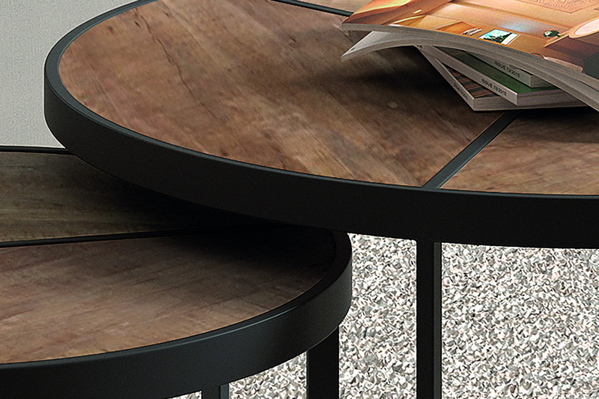 Rousseau - Table basse Laveu 2 pièces en manguier - 40x70x70cm