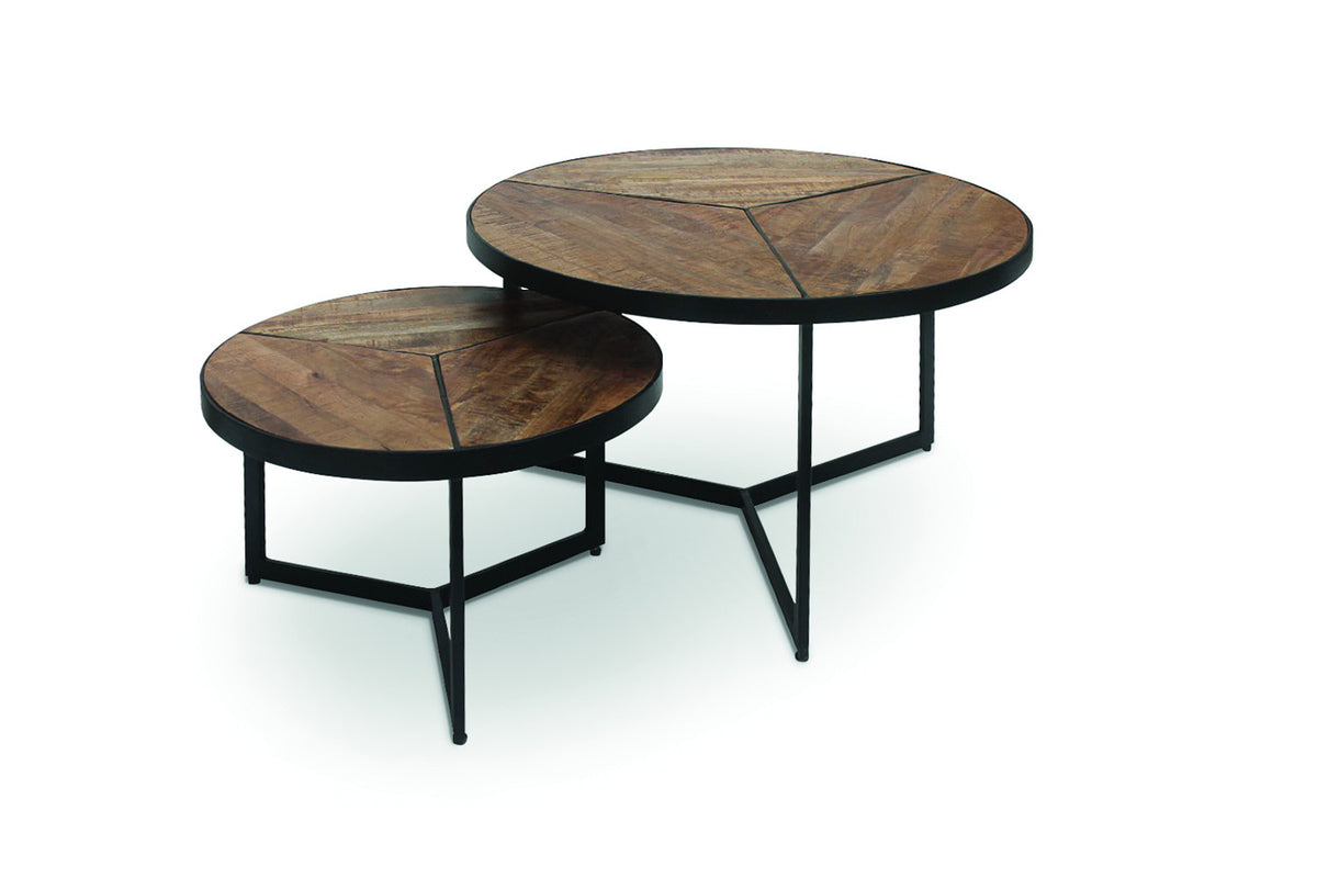 Rousseau - Table basse Laveu 2 pièces en manguier - 40x70x70cm