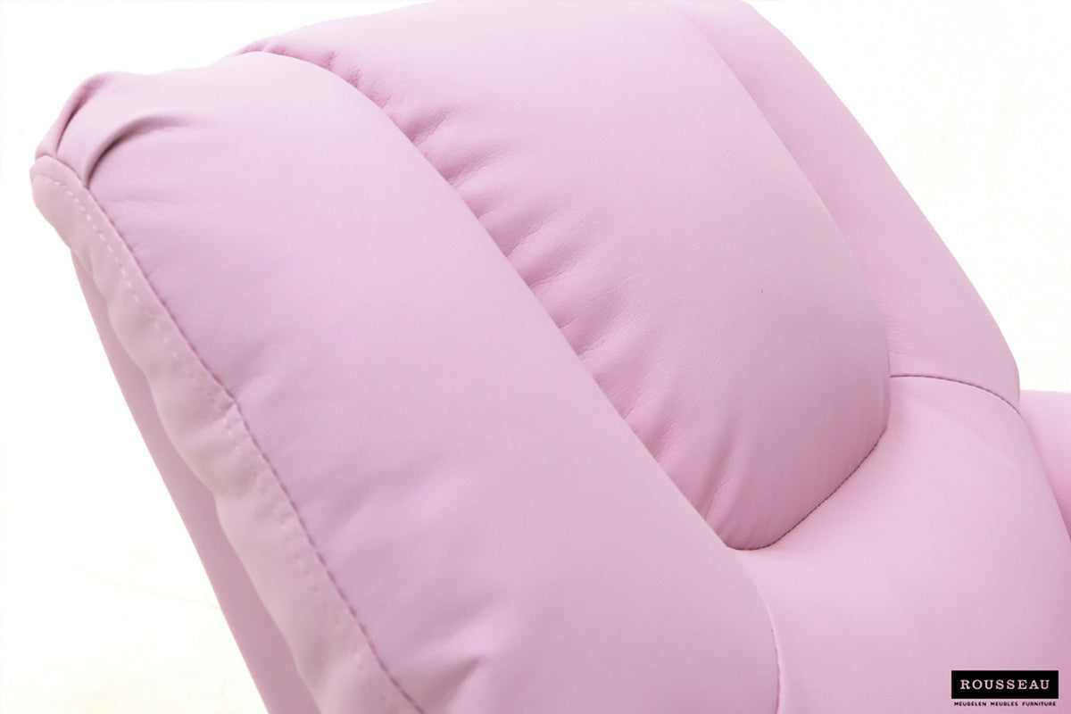 Rousseau - Mini-Relax Rene - manueel verstelbaar PU Roze - 65x97x42 cm