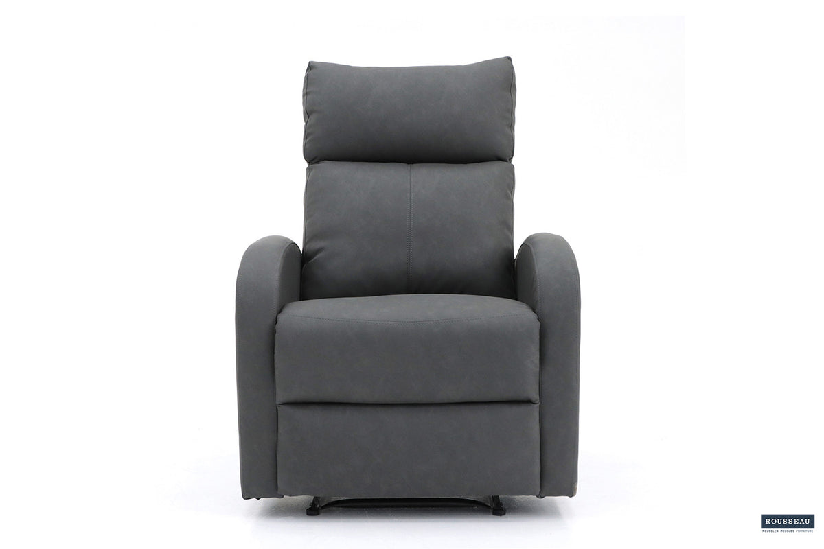 Rousseau - Relax France manueel verstelbaar PU Zwart - 105x78x90 cm