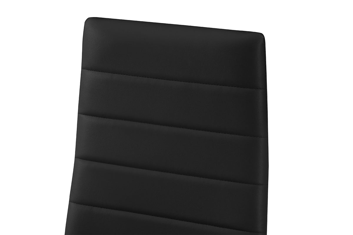 Rousseau - Lot de 4 chaises Cato/Kenzo - PU Noir - 96x41x48 cm