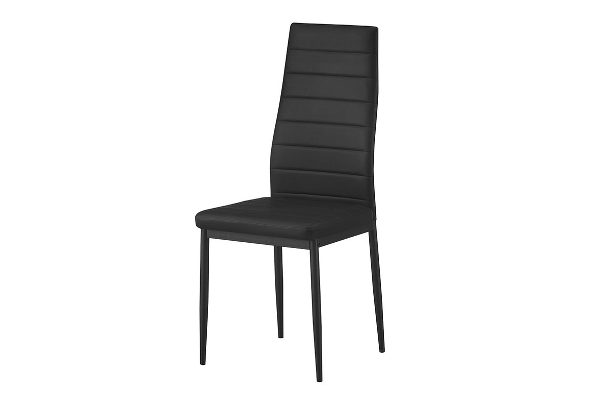 Rousseau - Lot de 4 chaises Cato/Kenzo - PU Noir - 96x41x48 cm