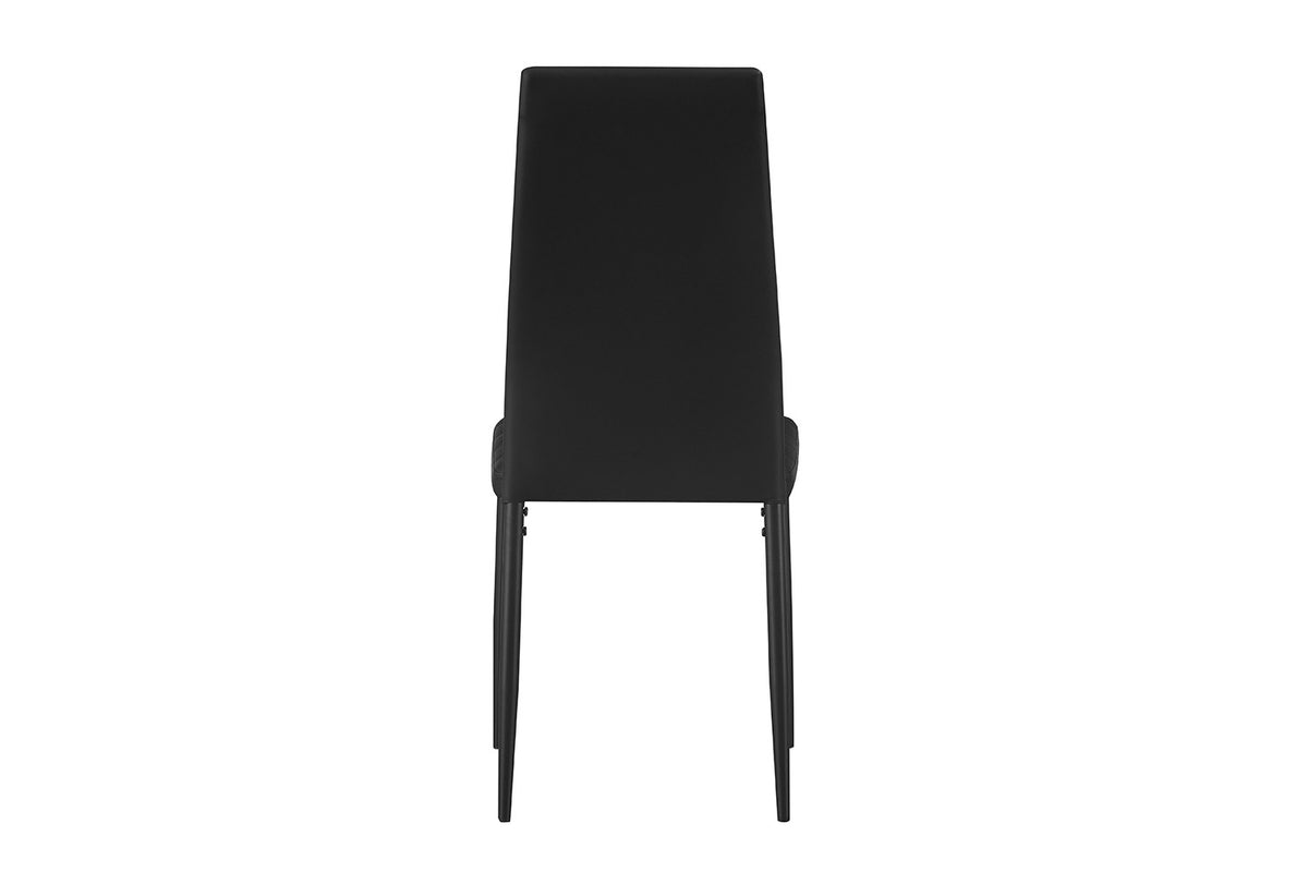 Rousseau - Lot de 4 chaises Cato/Kenzo - PU Noir - 96x41x48 cm