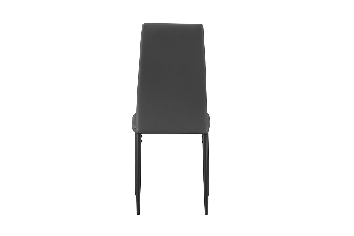 Rousseau - Set van 4 stoelen Cato/Kenzo - PU Grijs - 96x41x48 cm