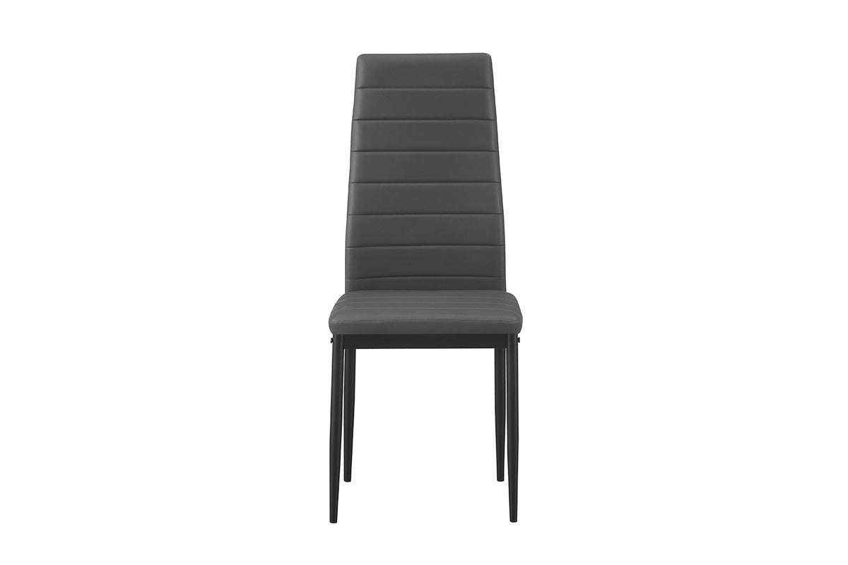 Rousseau - Set van 4 stoelen Cato/Kenzo - PU Grijs - 96x41x48 cm