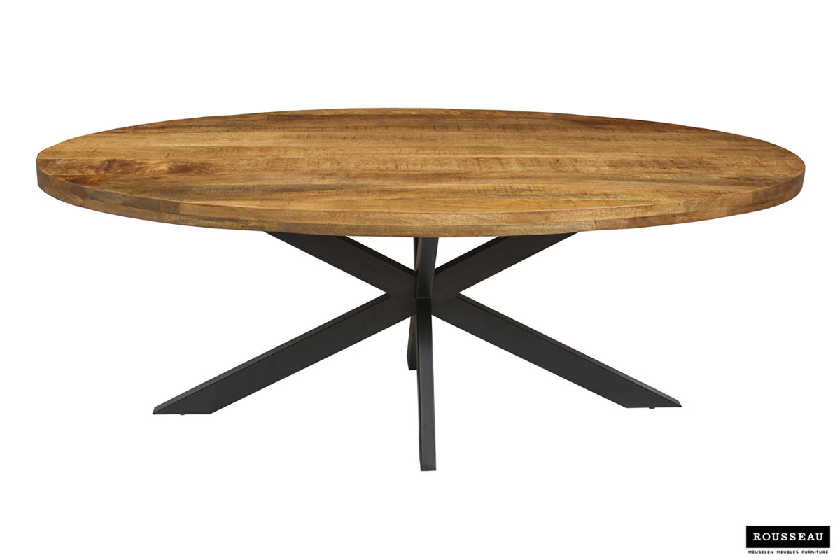 Rousseau - Table Alexa 200 cm Ovale Manguier - 76x200x100cm