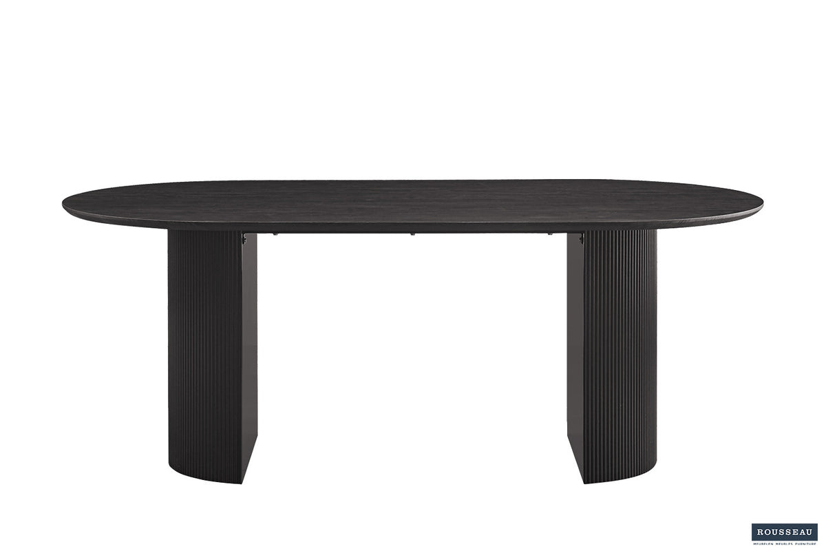 Rousseau - Tafel Lagos 200 cm Ovaal Decor Donkerbruin - 76x200x110 cm