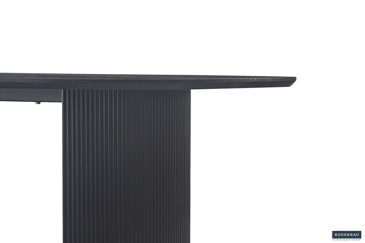 Rousseau - Tafel Lagos 200 cm Ovaal Decor Donkerbruin - 76x200x110 cm