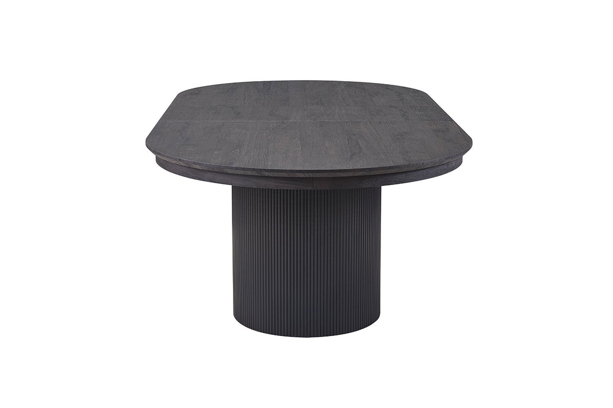 Rousseau - Uitschuifbare tafel Lagos 180-220 cm Ovaal Decor Donkerbruin - 75x220x110 cm