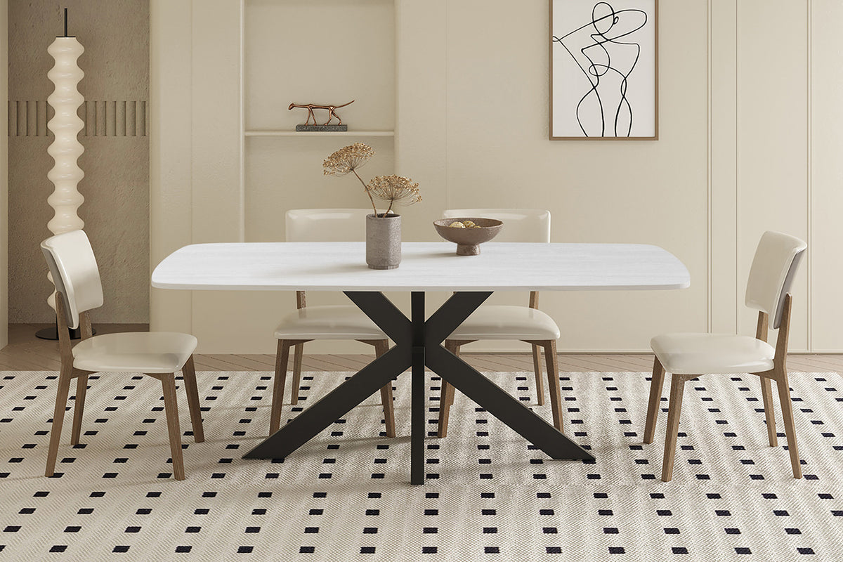 Rousseau - Tafel Apollo 180 cm Deens Ovaal Steen Baroque Grijs - 76x180x90cm