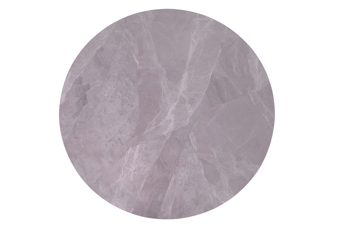 Rousseau - Tafel Apollo 110 cm Rond Glanzend Steen Italian Grijs - 75.5x110x110cm