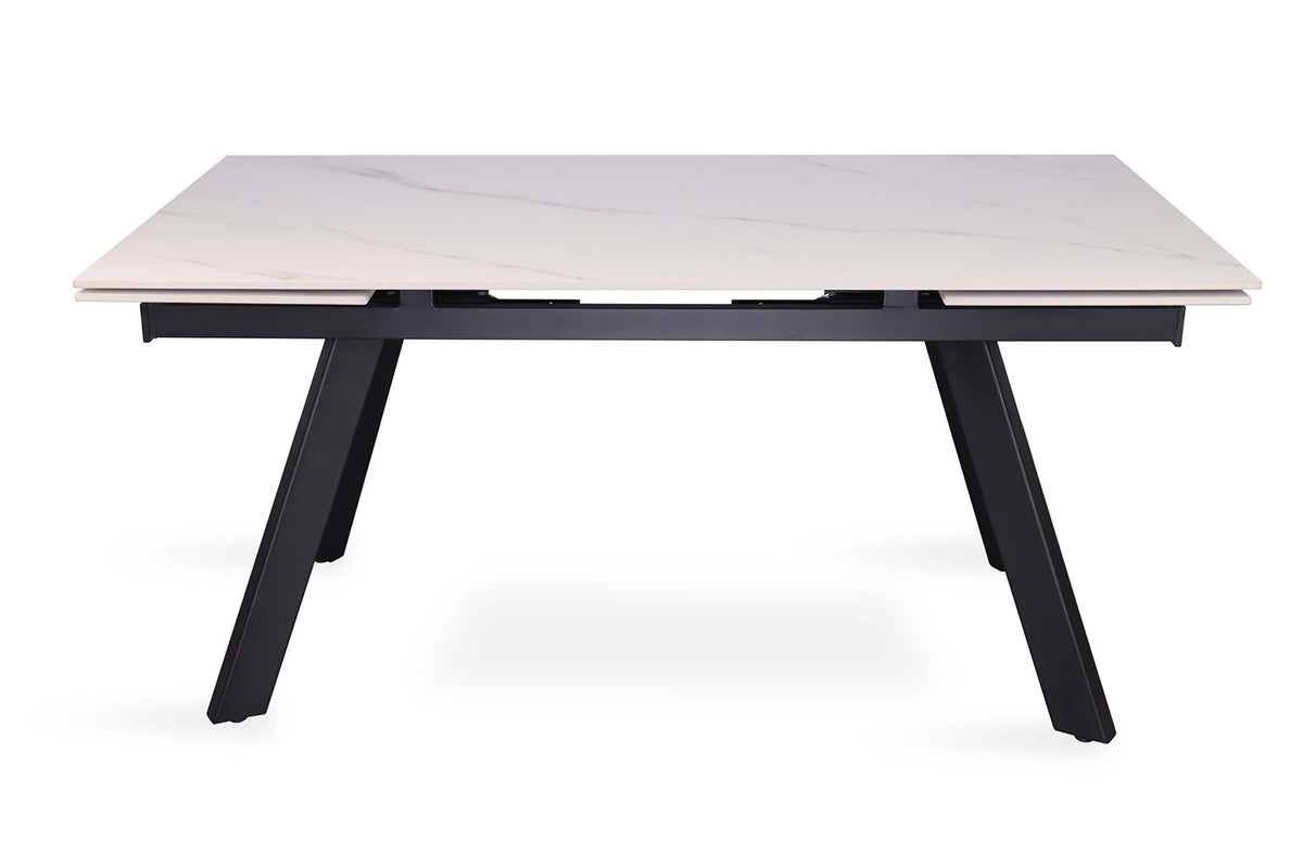 Rousseau - Table extensible Hera 160-240 cm Rectangulaire Pierre Blanc - 76x240x90cm