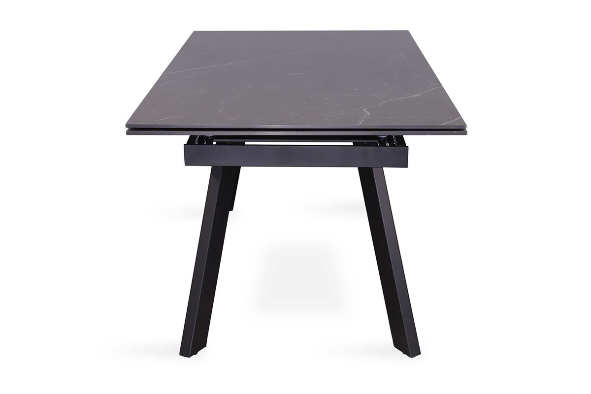 Rousseau - Uitschuifbare tafel Hera 160-240 cm Rechthoekig Steen Zwart - 76x240x90cm