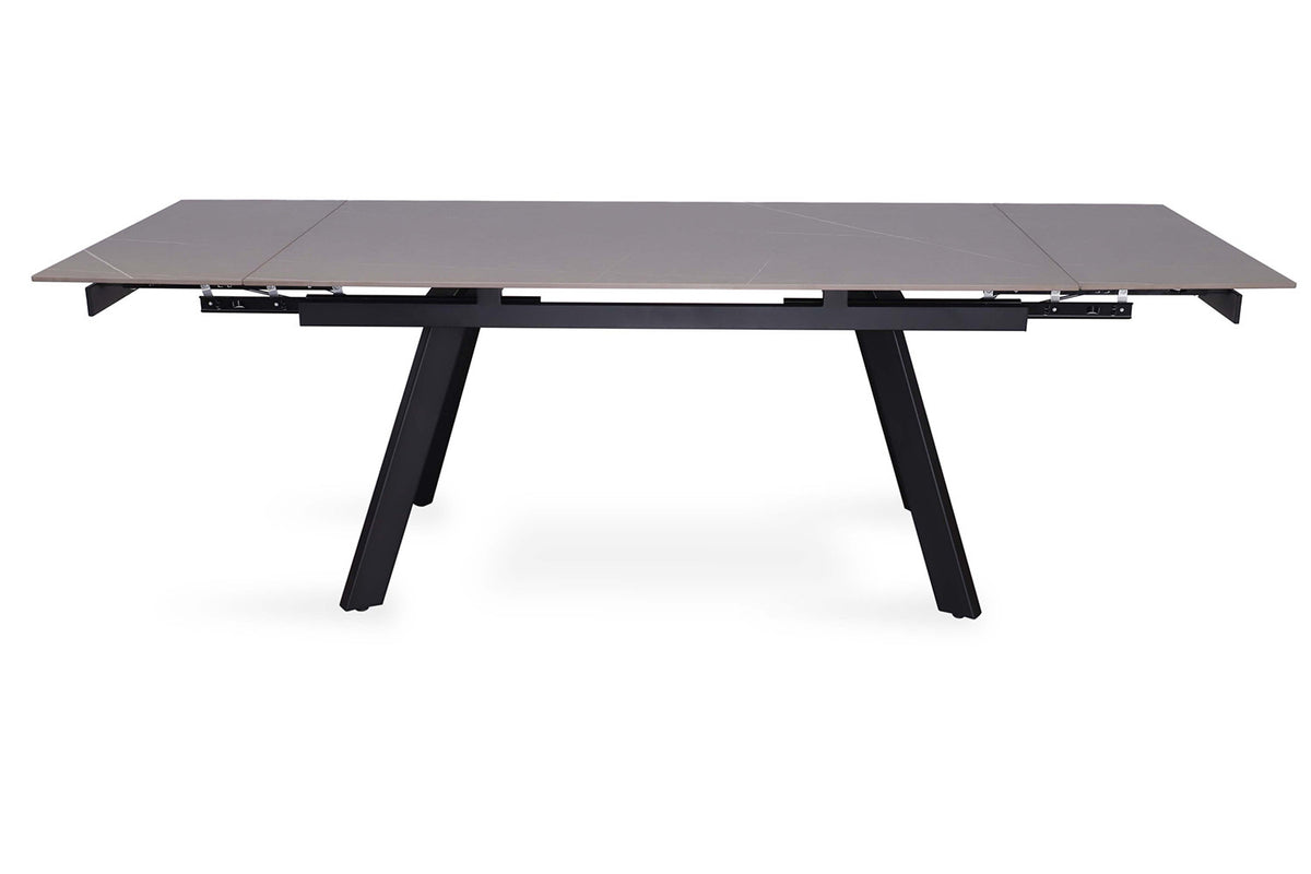 Rousseau - Uitschuifbare tafel Hera 160-240 cm Rechthoekig Steen Zwart - 76x240x90cm