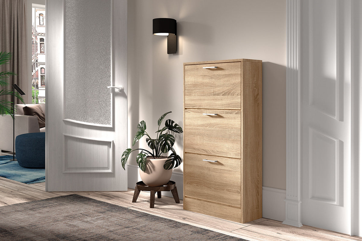 Rousseau - Schoenenkast Carini 3 laden Sonoma - 120x63x23 cm
