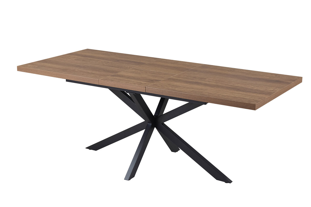Rousseau - Uitschuifbare tafel Kos 160-200 cm Donkerbruin - 76x200x90 cm