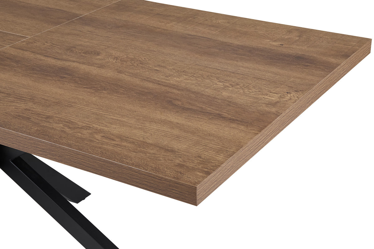 Rousseau - Uitschuifbare tafel Kos 160-200 cm Donkerbruin - 76x200x90 cm