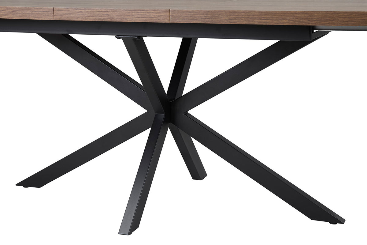 Rousseau - Uitschuifbare tafel Kos 160-200 cm Donkerbruin - 76x200x90 cm
