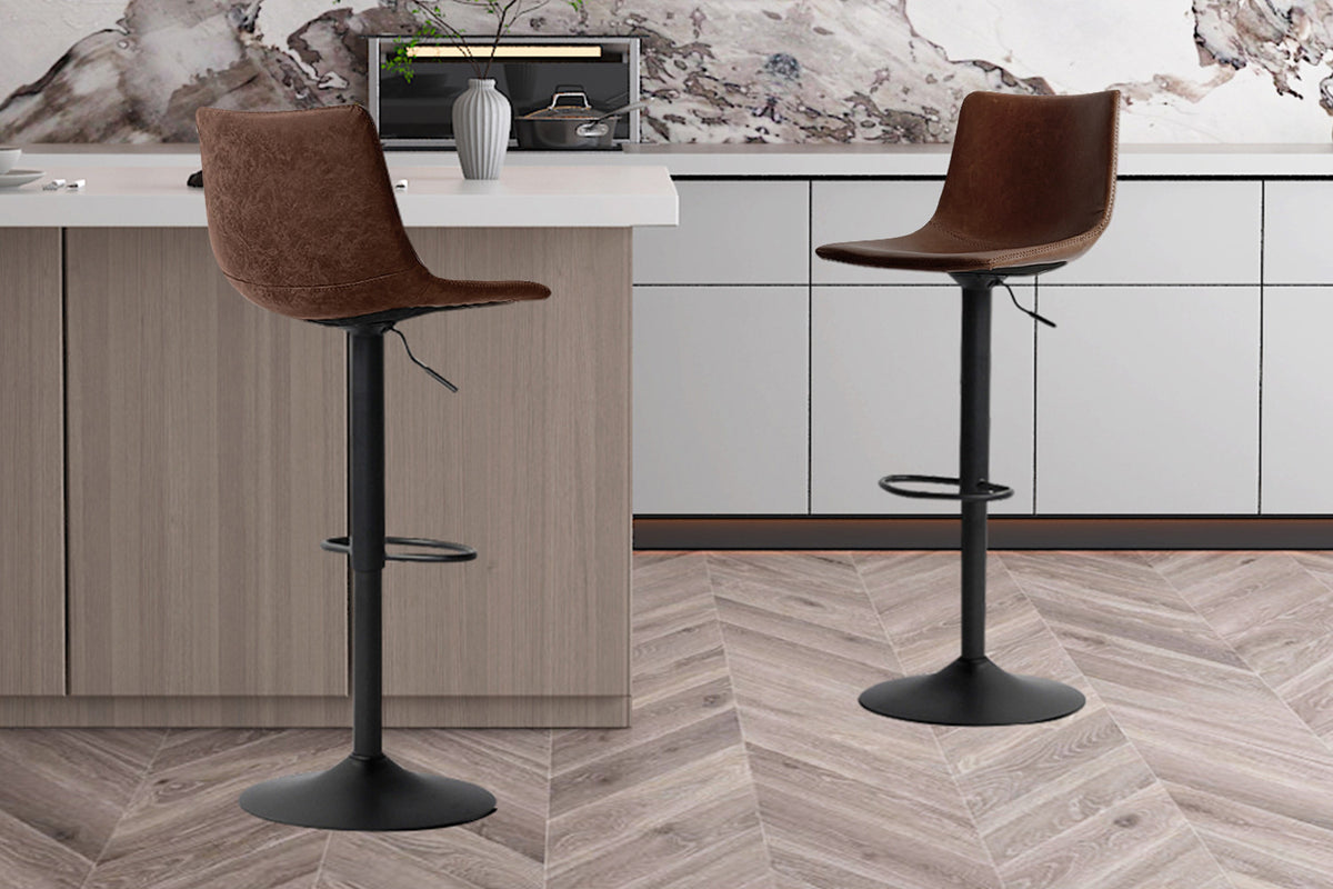 Rousseau - Barstoel Trevi PU Bruin - 88x41x47 cm