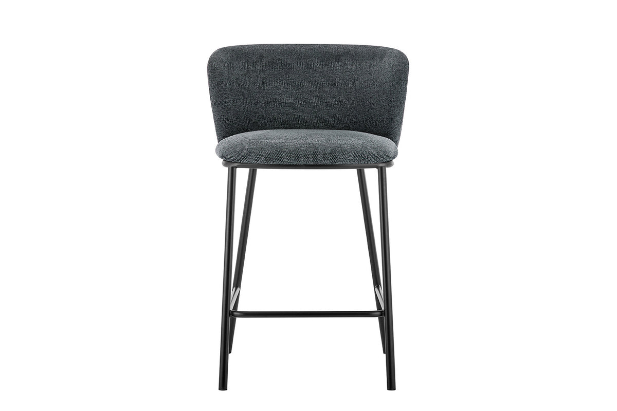 Rousseau - Barstoel Arthur Stof Donkergrijs - 88.5x53x50.5 cm