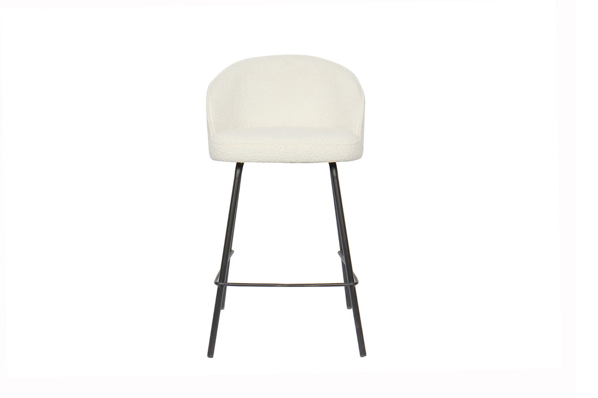 Rousseau - Barstoel June Boucle - Wit - 87x52x51 cm