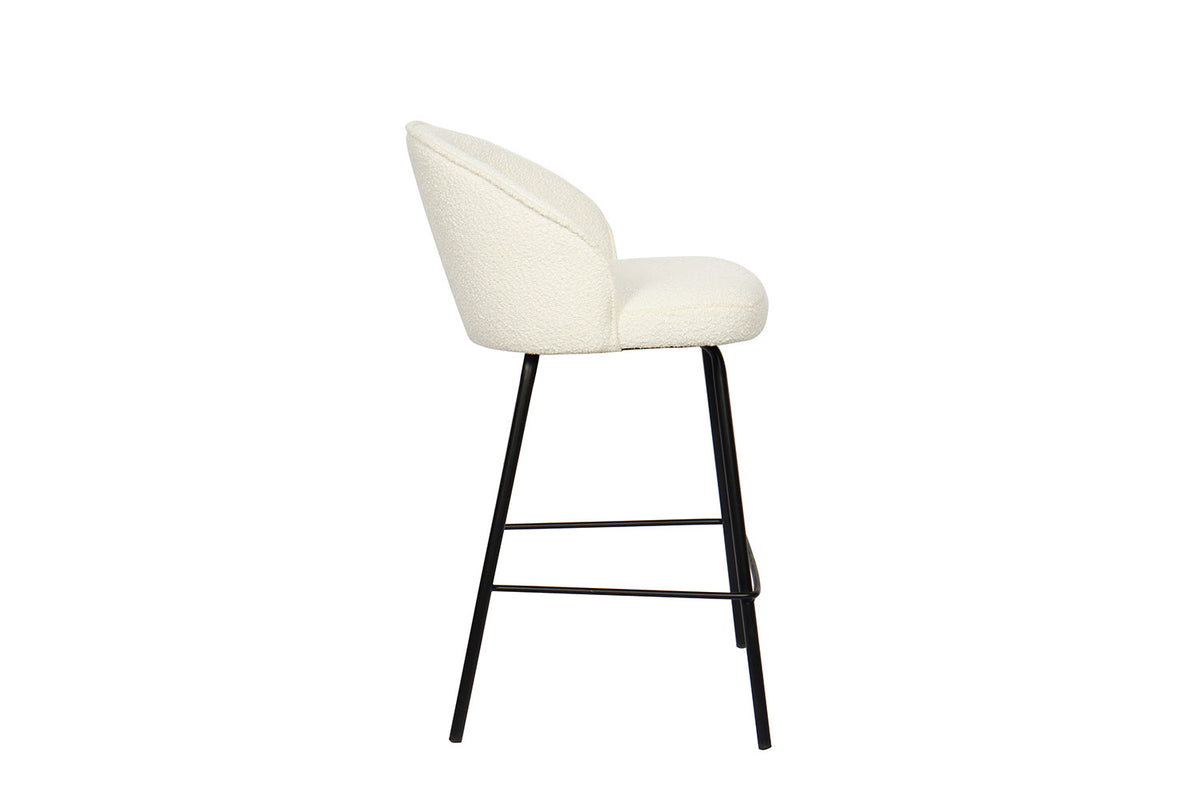 Rousseau - Barstoel June Boucle - Wit - 87x52x51 cm