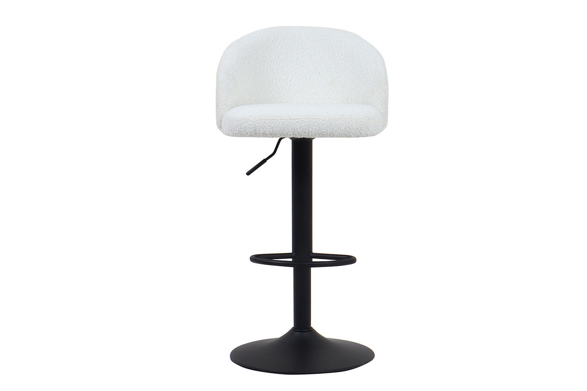 Rousseau - Barstoel Arda Boucle - Wit - 86x49x46 cm