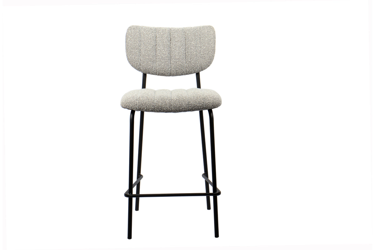 Rousseau - Barstoel Antura Stof Lichtgrijs - 97x46x53 cm