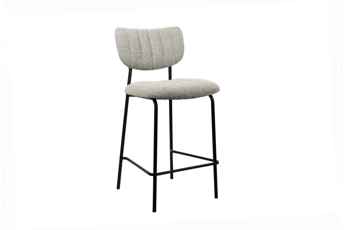 Rousseau - Barstoel Antura Stof Lichtgrijs - 97x46x53 cm