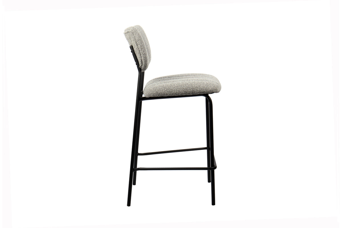 Rousseau - Barstoel Antura Stof Lichtgrijs - 97x46x53 cm
