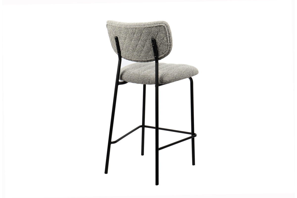 Rousseau - Barstoel Antura Stof Lichtgrijs - 97x46x53 cm