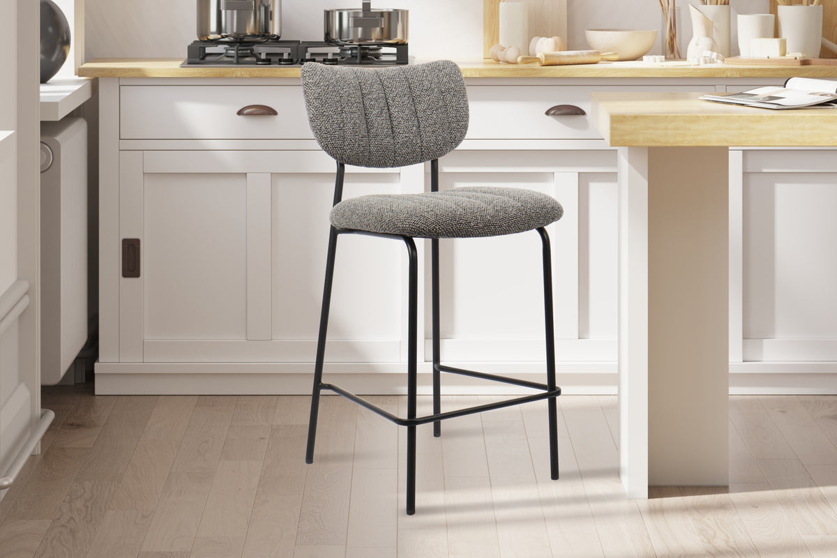 Rousseau - Barstoel Antura Stof Donkergrijs - 97x46x53 cm