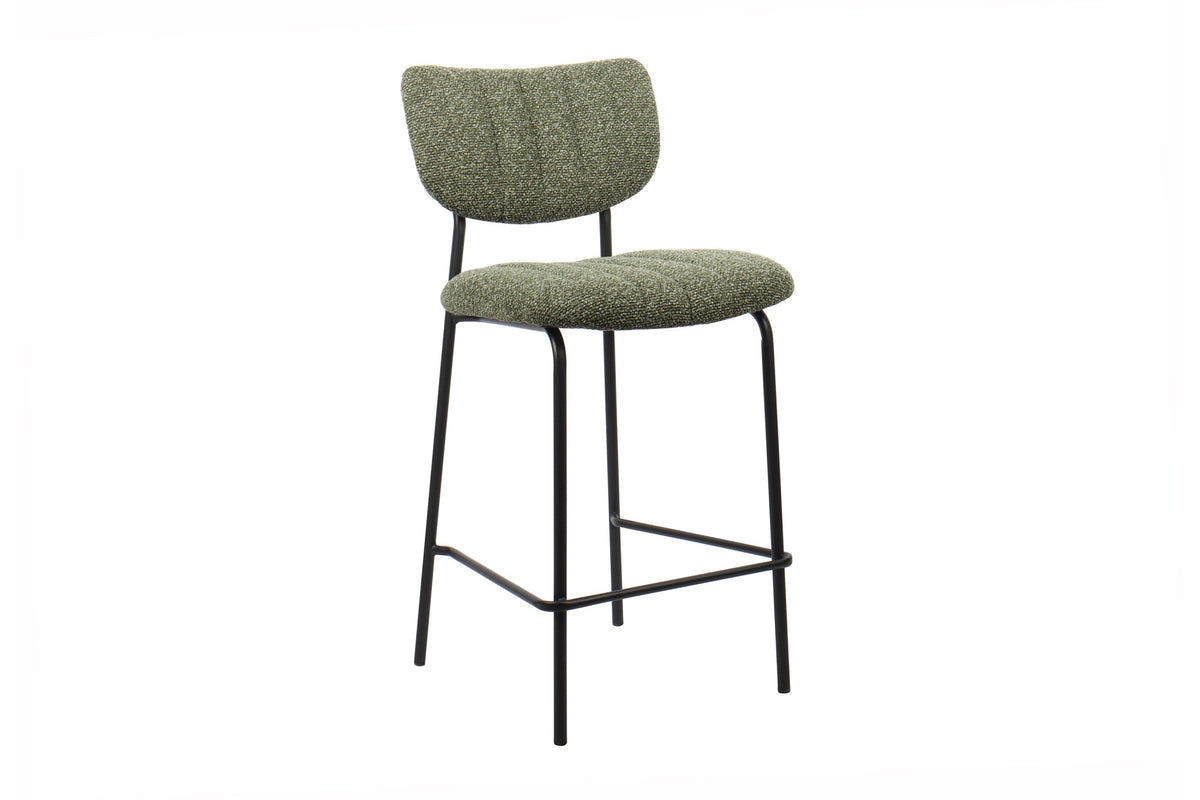 Rousseau - Chaise de bar Antura Tissu Vert - 97x46x53 cm