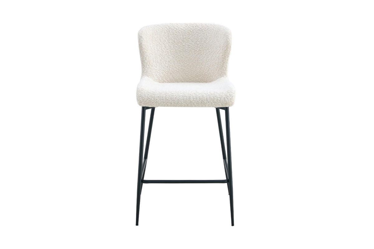 Rousseau - Barstoel Lisa Boucle - Ecru - 96.5x51.5x56 cm