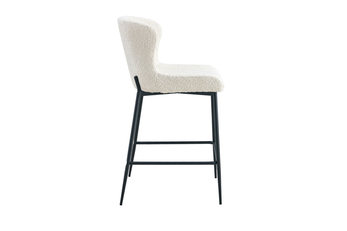 Rousseau - Barstoel Lisa Boucle - Ecru - 96.5x51.5x56 cm