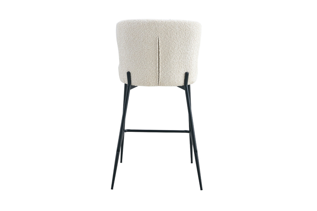 Rousseau - Barstoel Lisa Boucle - Ecru - 96.5x51.5x56 cm