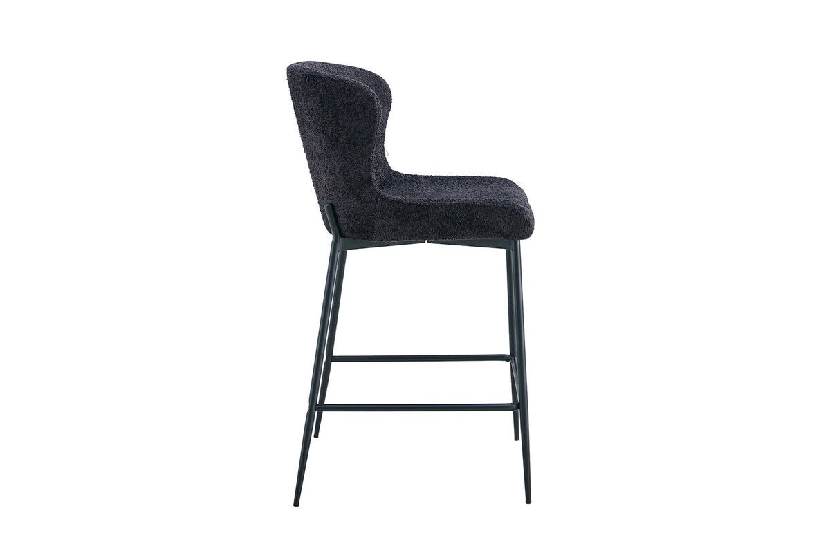 Rousseau - Barstoel Lisa Boucle - Donkergrijs - 96.5x51.5x56 cm