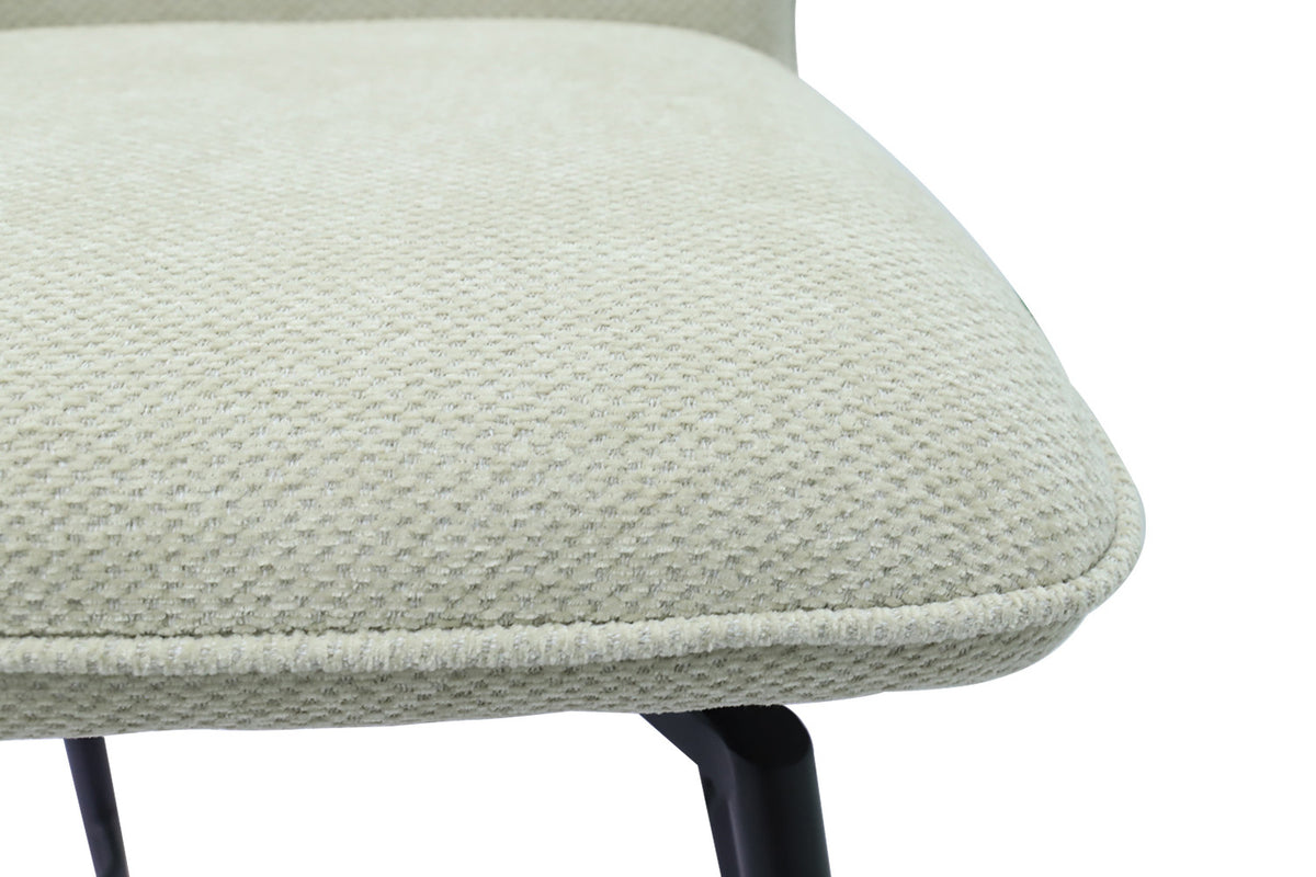 Rousseau - Tabouret de bar Lara - Tissu Ecru - 103x48x56 cm