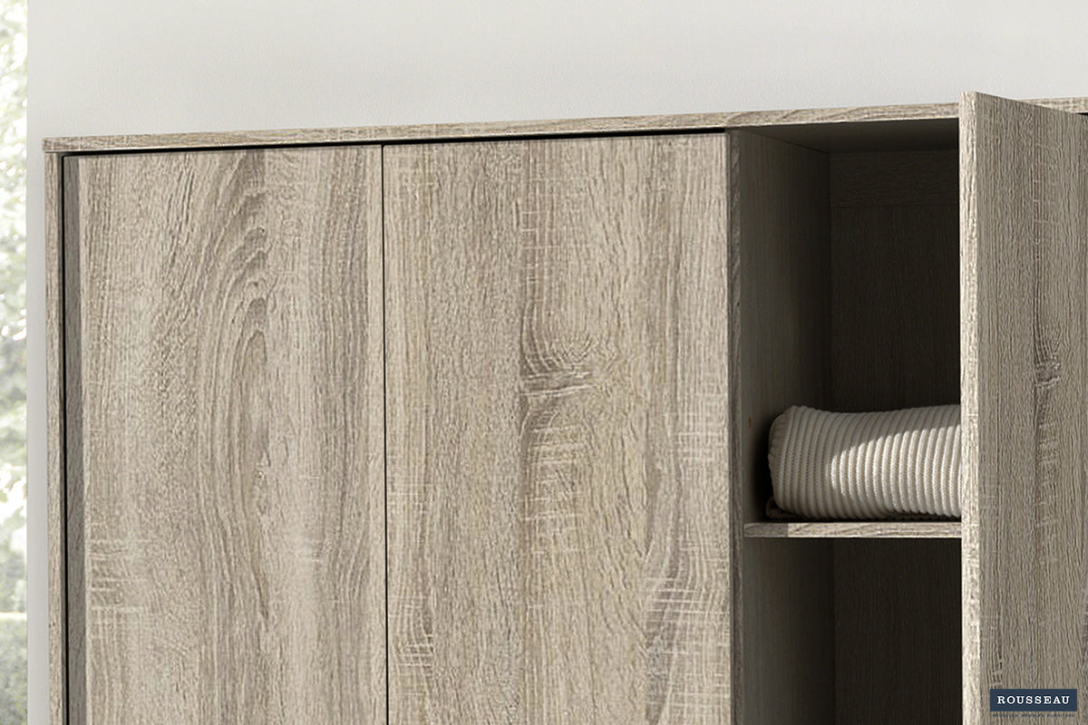 Rousseau - Armoire Ray 3 portes Sonoma - 180x117,5x50 cm