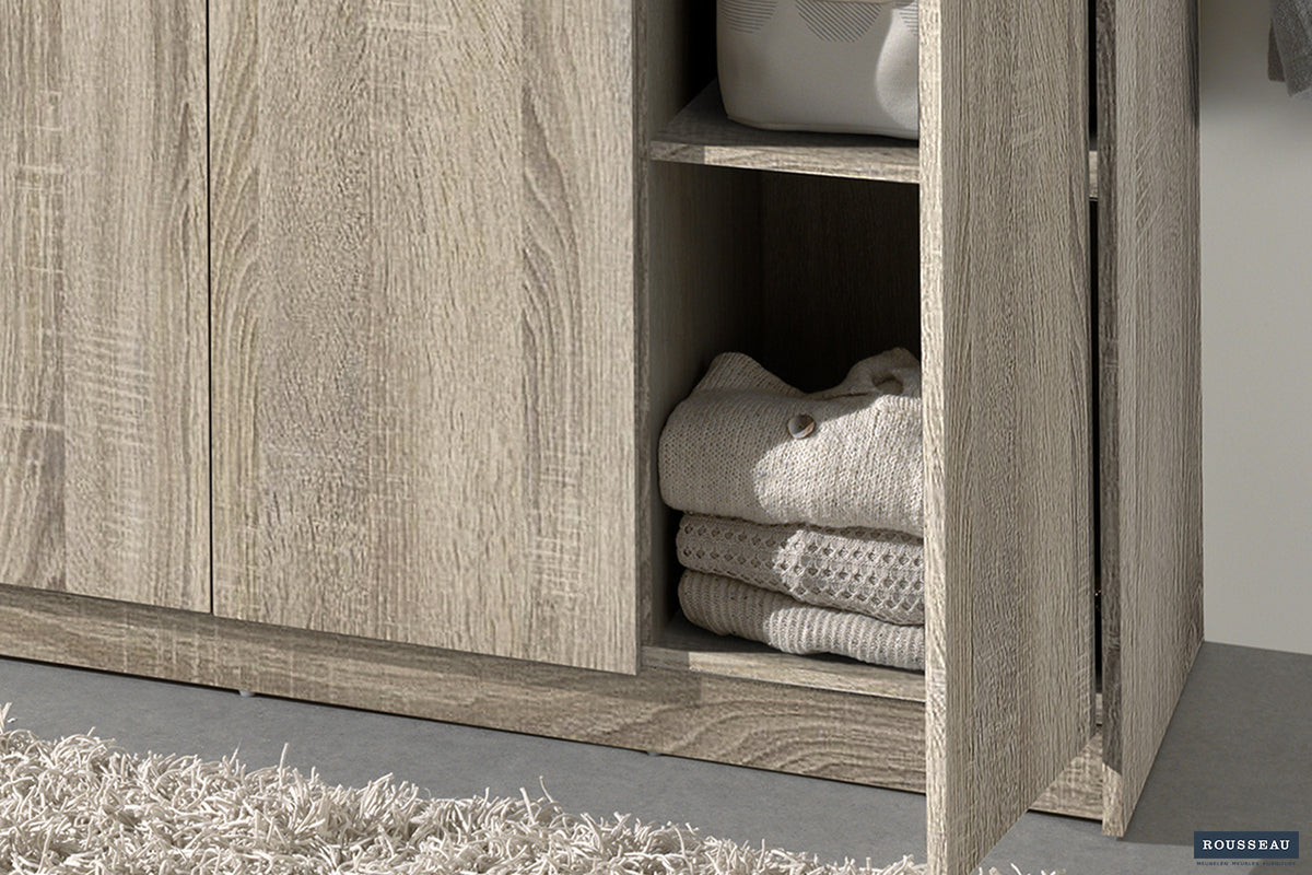 Rousseau - Armoire Ray 3 portes Sonoma - 180x117,5x50 cm
