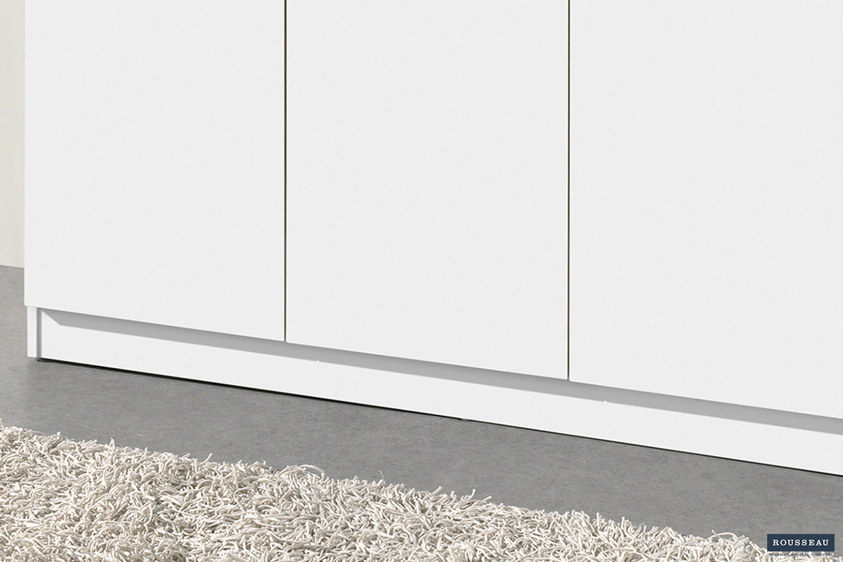 Rousseau - Opbergkast Ray 3 deuren en 4 legplanken Wit - 180x120x40 cm