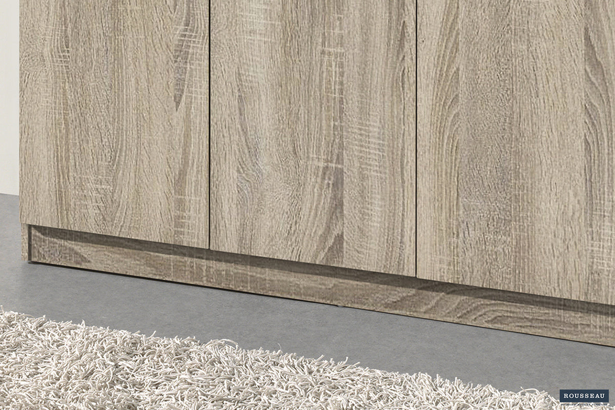 Rousseau - Opbergkast Ray 3 deuren en 4 legplanken Sonoma - 180x120x40 cm