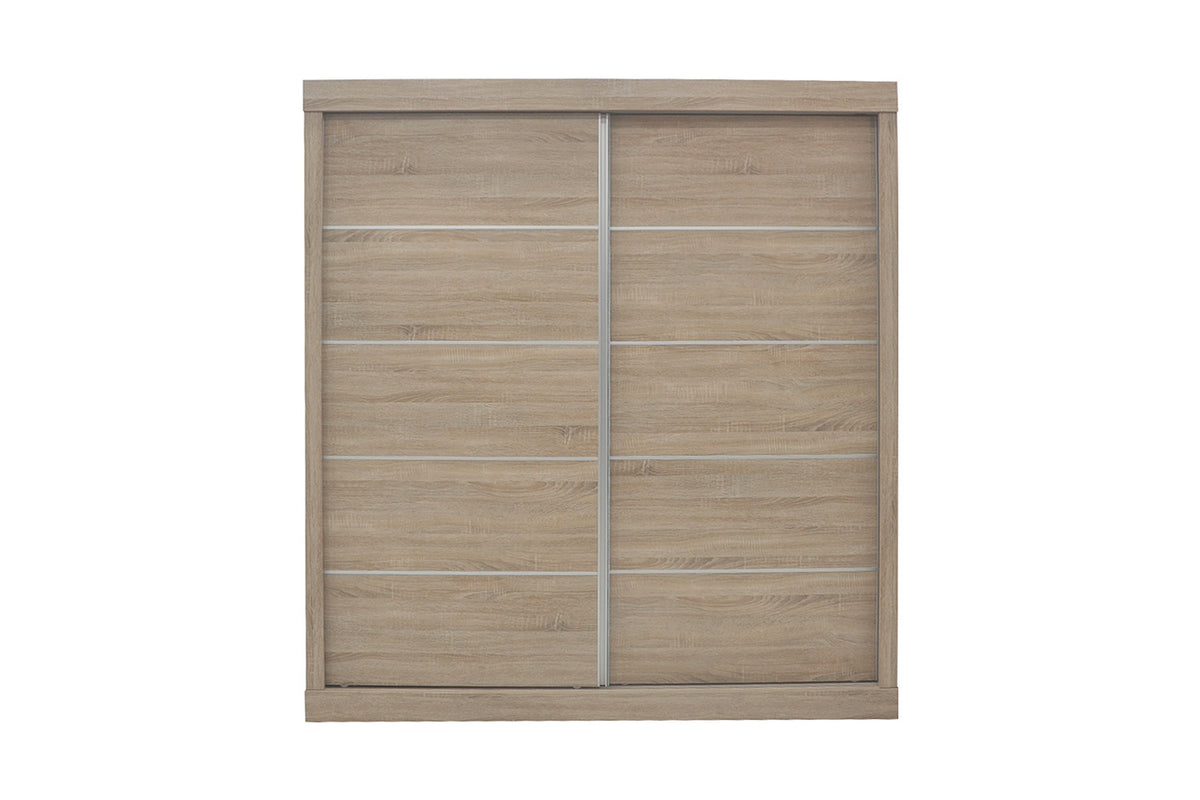 Rousseau - Kleerkast Mike 2 schuifdeuren Sonoma - 197.5x182.5x52.5 cm