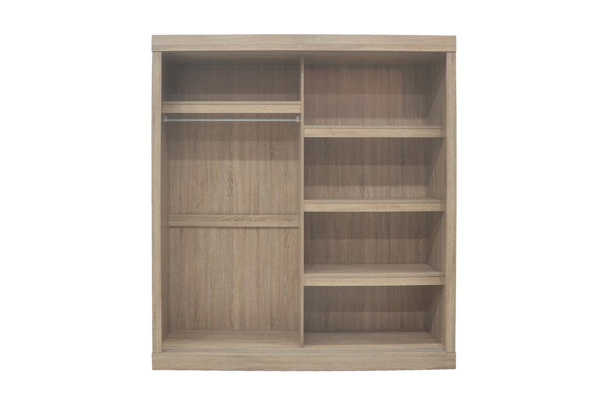 Rousseau - Kleerkast Mike 2 schuifdeuren Sonoma - 197.5x182.5x52.5 cm